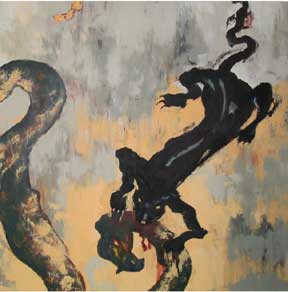 Cat with Snake